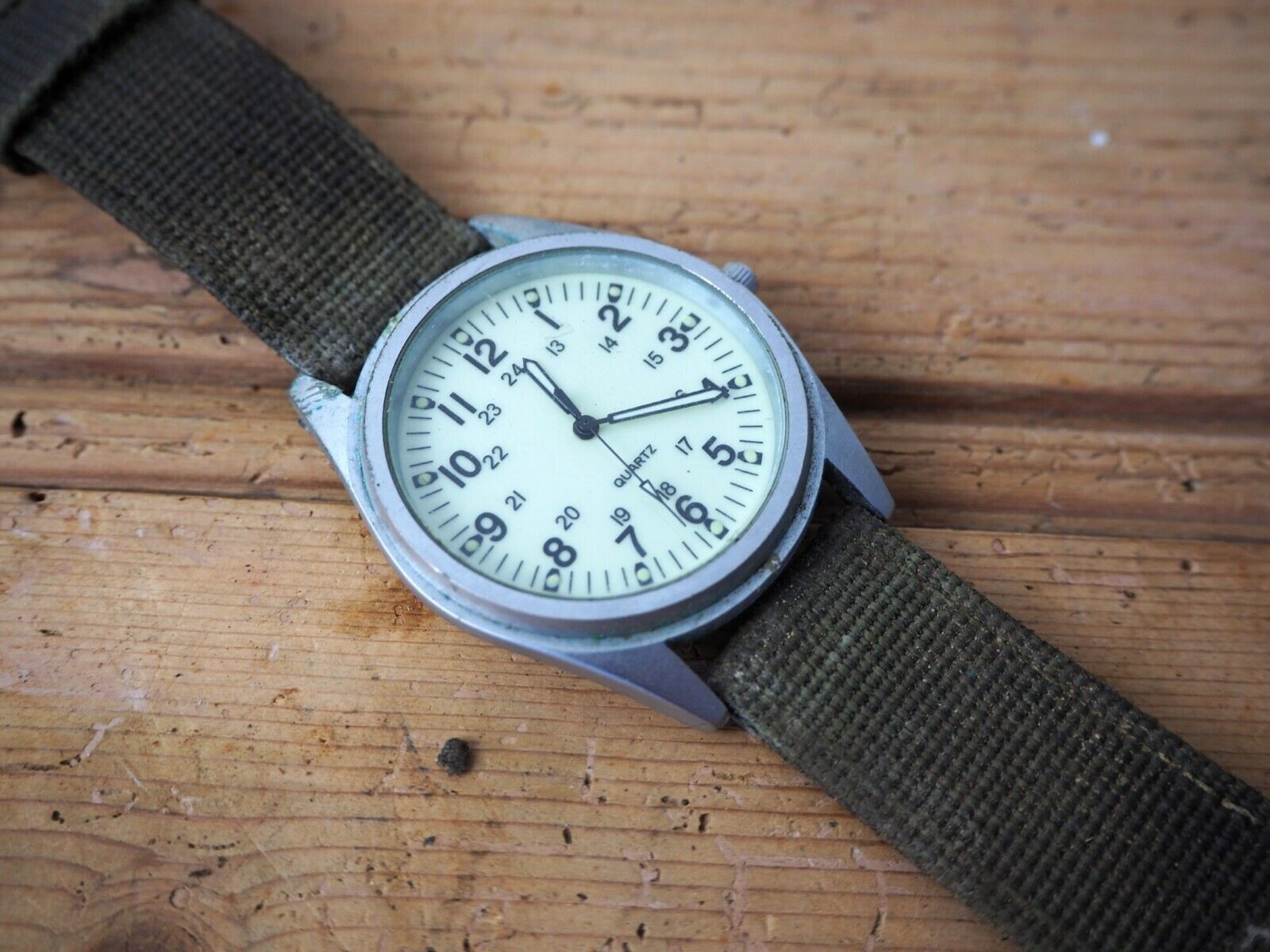 Military Watch Olive Green MG. Orkina Watch Strap stainless steel Water Resist - Image 3