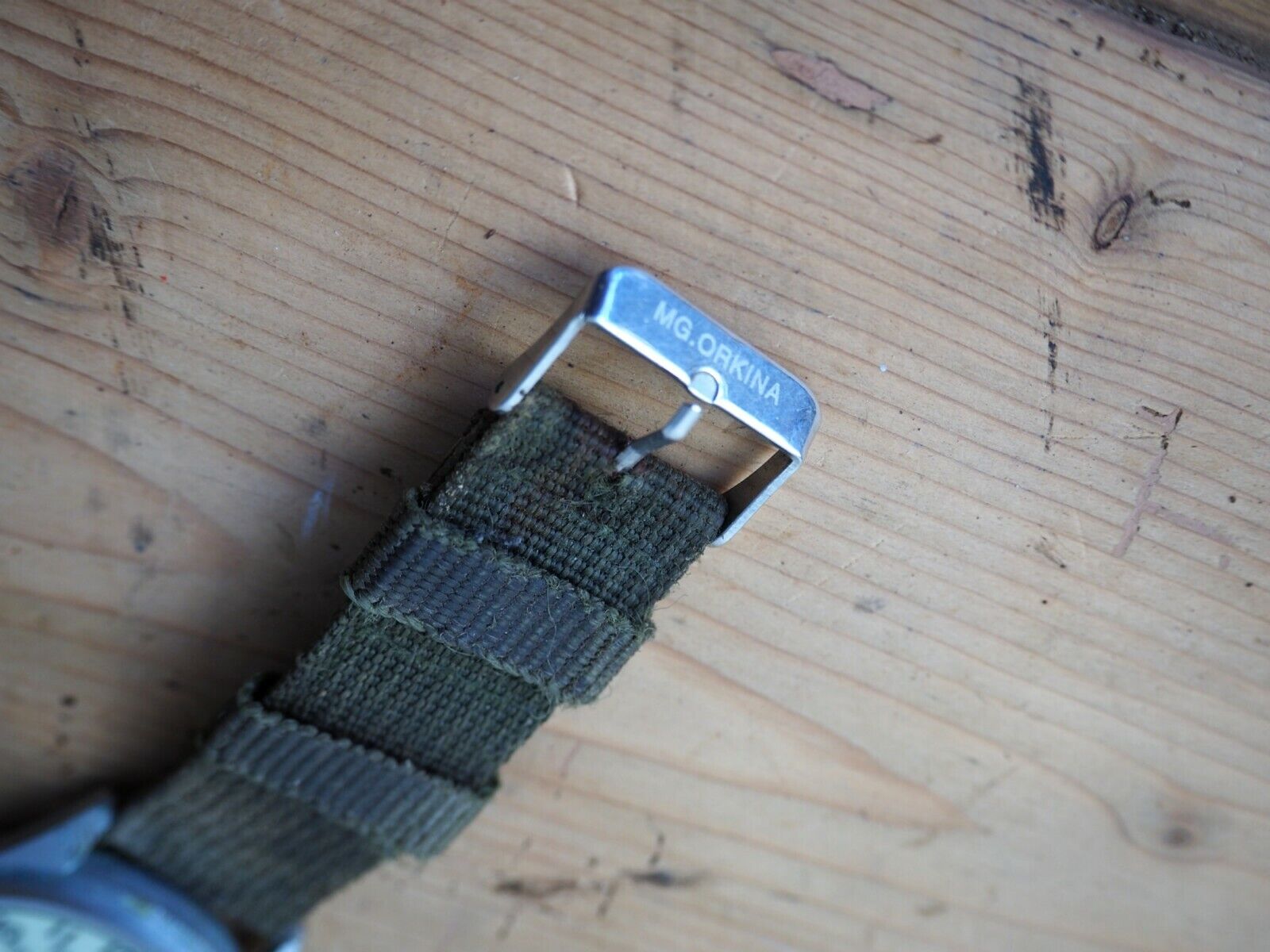 Military Watch Olive Green MG. Orkina Watch Strap stainless steel Water Resist - Image 4
